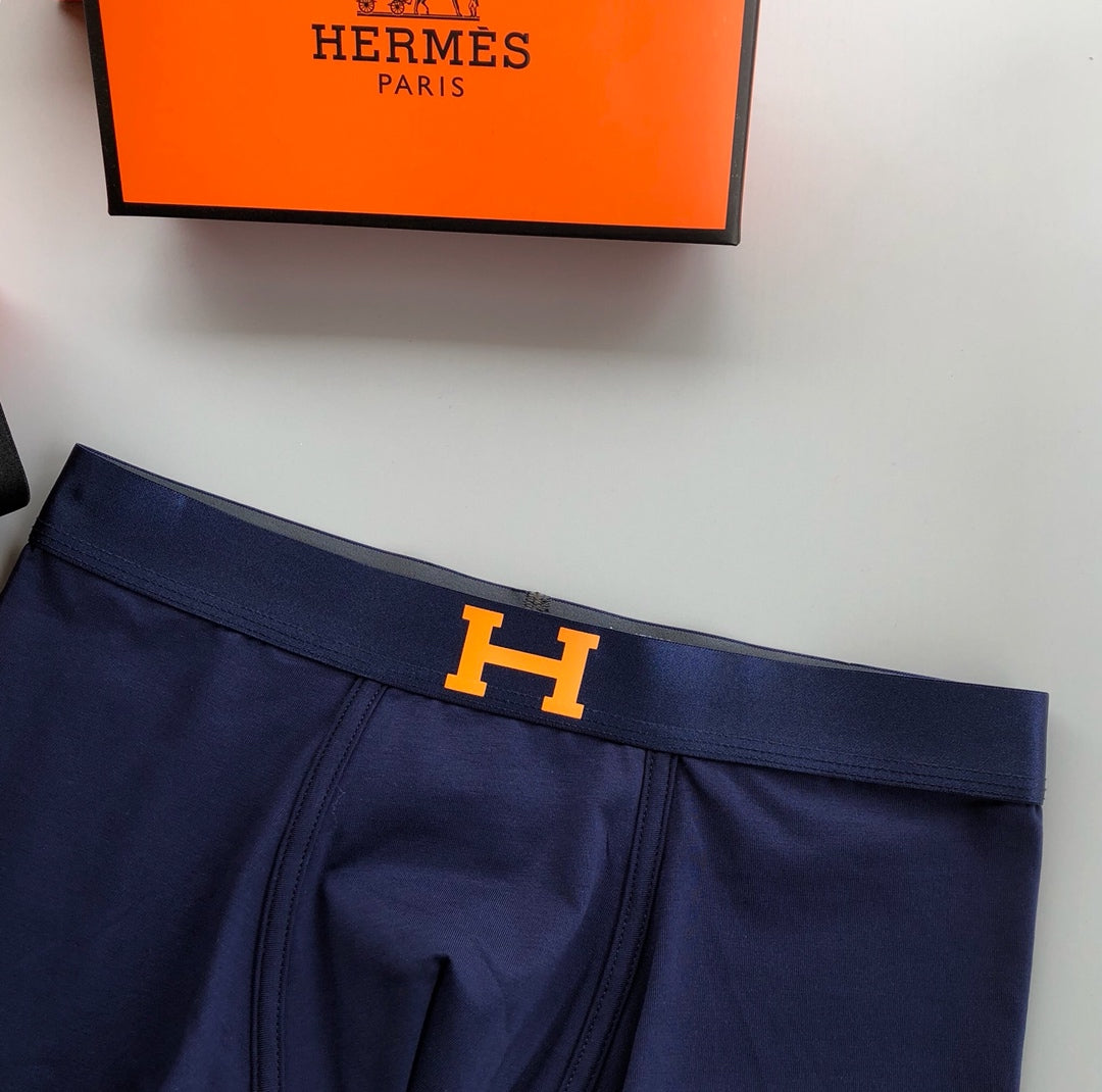 Hermes Cotton Men's Boxer Briefs - 3-Piece Box