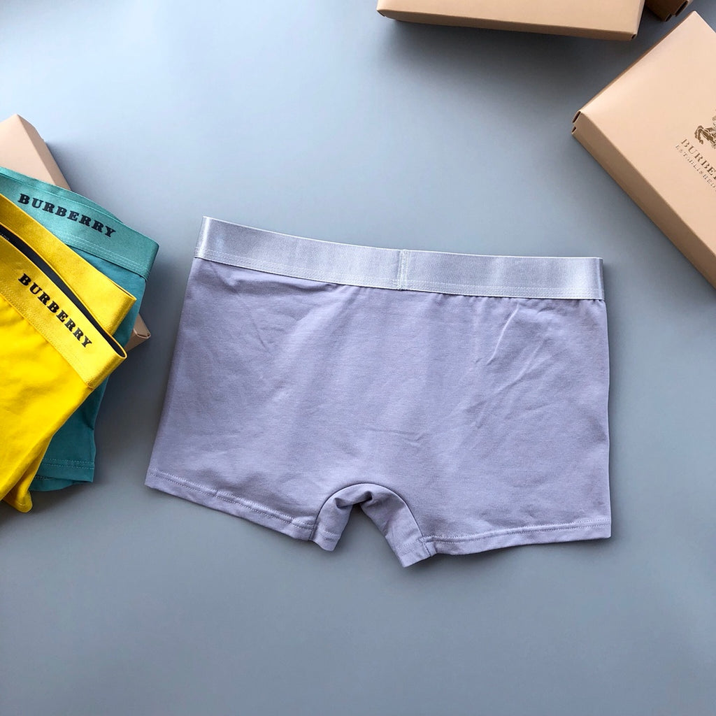 Burberry Visible Branded Waistband Or Emblem Details Men's Boxer Briefs - 3-Piece Box