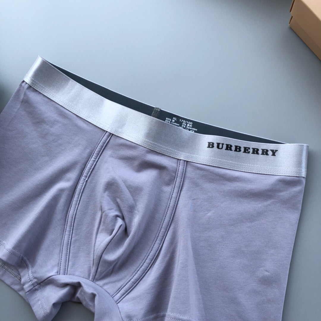 Burberry Visible Branded Waistband Or Emblem Details Men's Boxer Briefs - 3-Piece Box