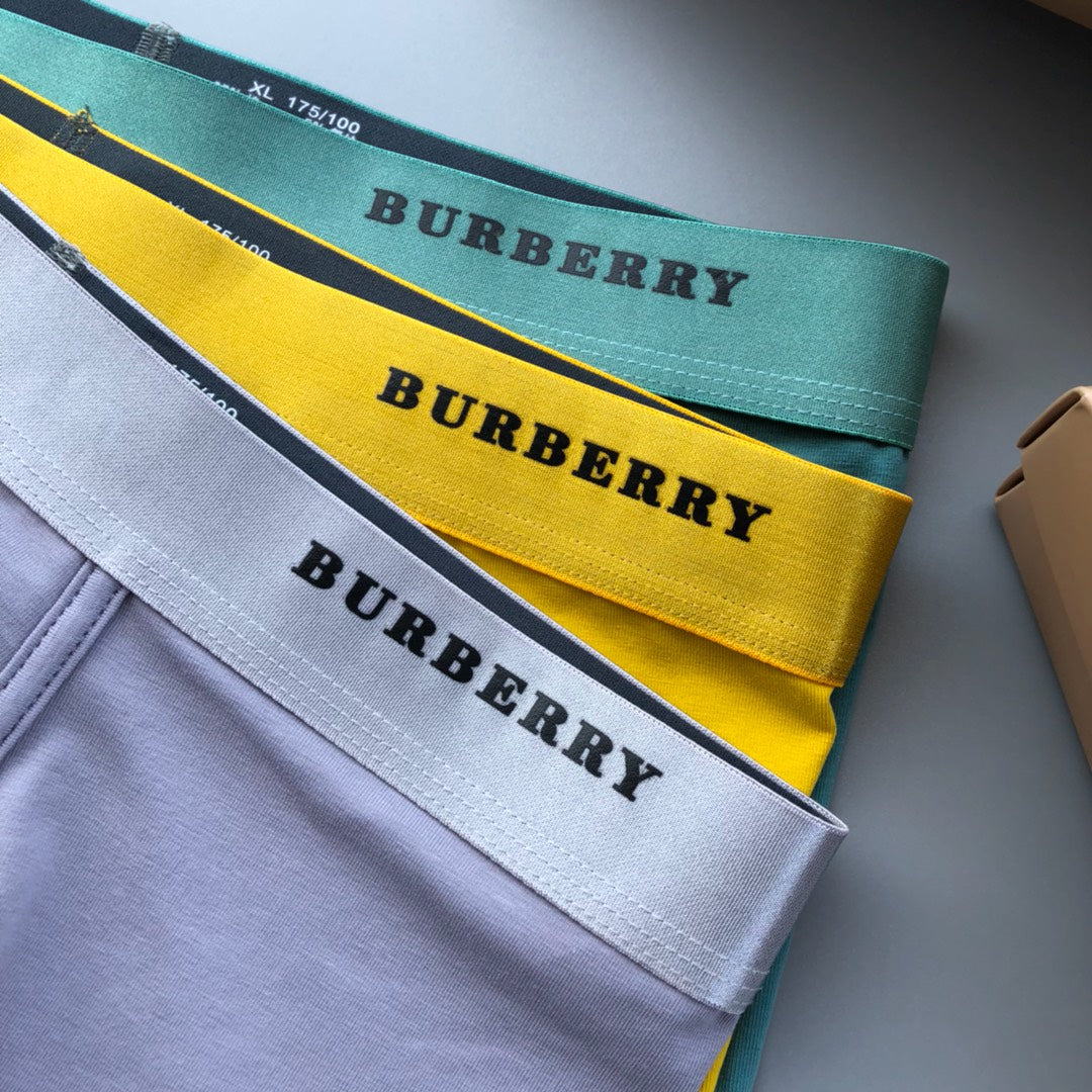 Burberry Visible Branded Waistband Or Emblem Details Men's Boxer Briefs - 3-Piece Box