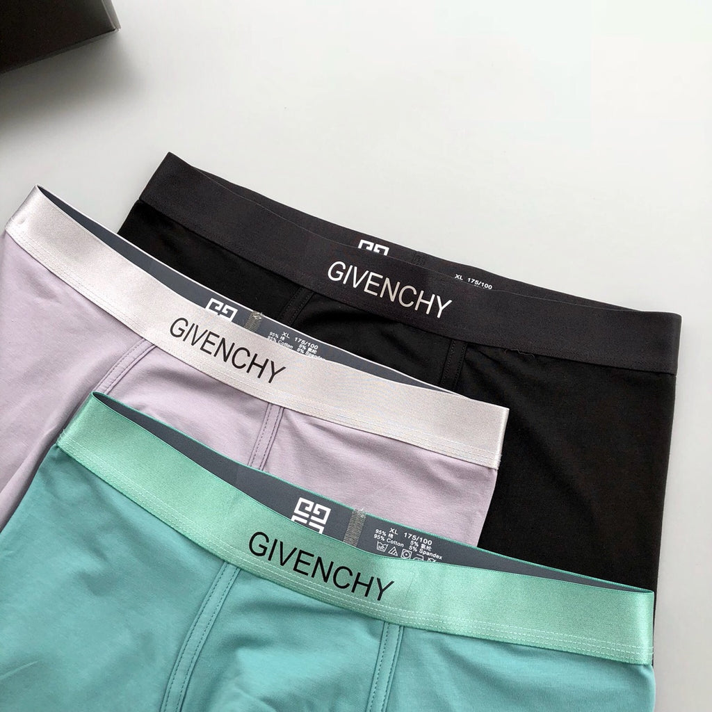 Givenchy Visible All-Over Pattern And Logo Details Men's Boxer Briefs - 3-Piece Box
