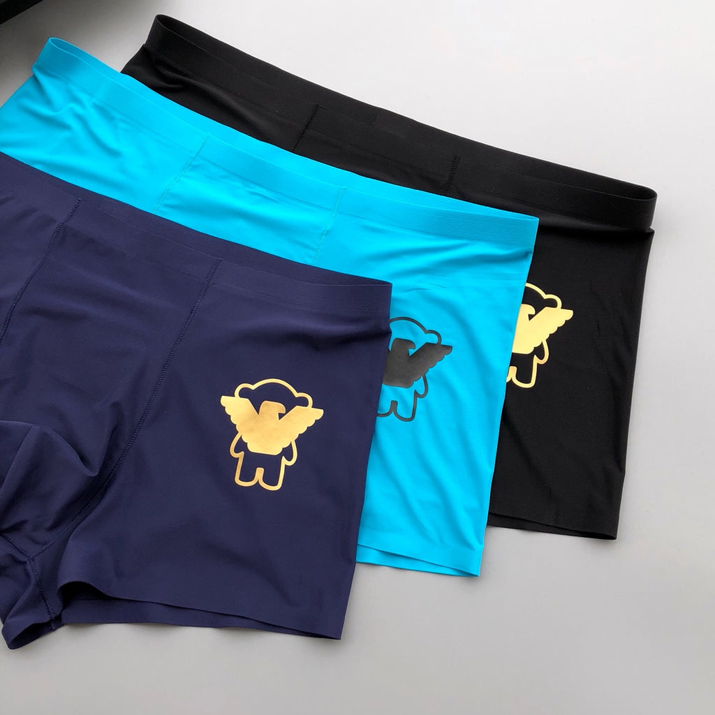 Armani Visible Colour, Waistband And Emblem Details Men's Boxer Briefs - 3-Piece Box