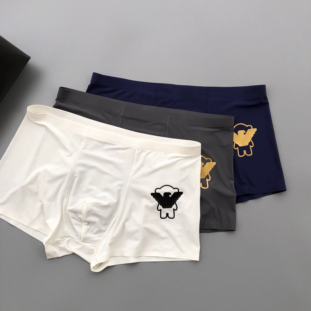 Armani Sheep-Style Patch Graphics Men's Boxer Briefs - 3-Piece Box