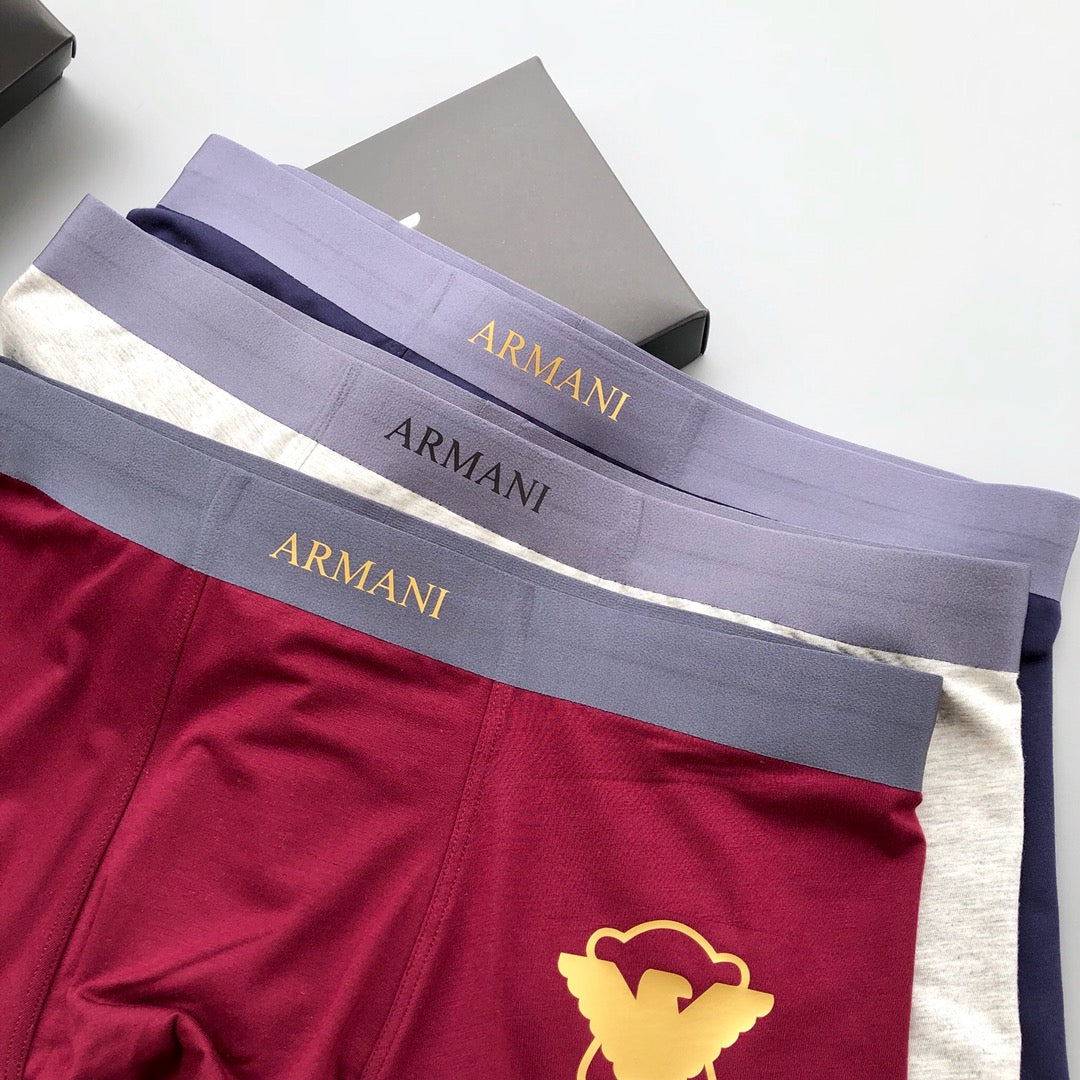 Armani Small Bear Graphics Men's Boxer Briefs - 3-Piece Box