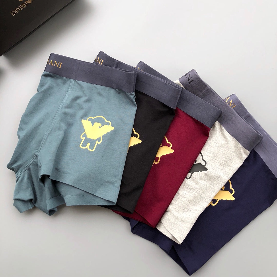 Armani Small Bear Graphics Men's Boxer Briefs - 3-Piece Box
