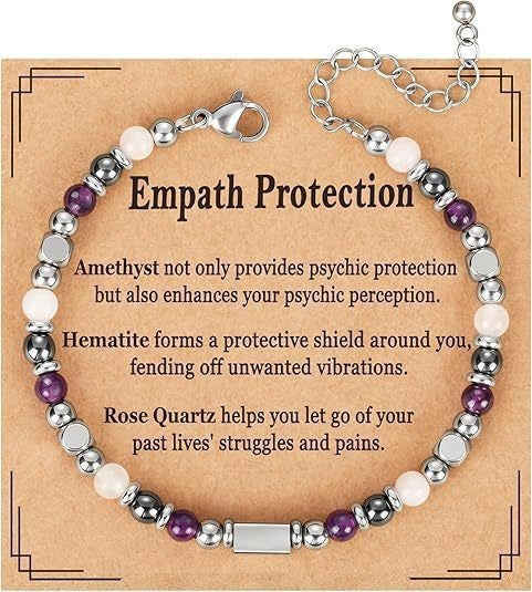 Evil Eye Fivefold Protection Bracelet | 5 Natural Crystals | Adjustable Wax Rope