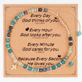 Evil Eye Fivefold Protection Bracelet | 5 Natural Crystals | Adjustable Wax Rope
