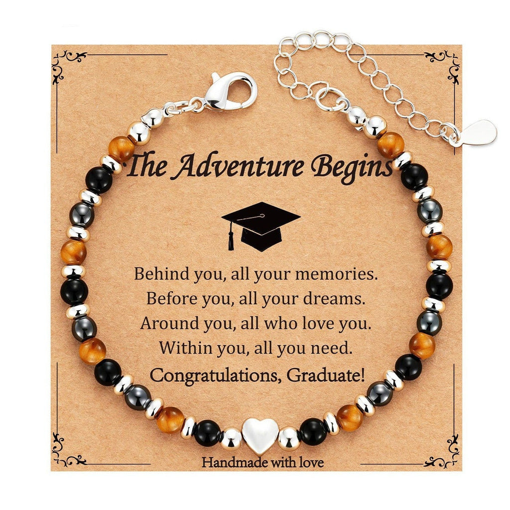 Evil Eye Fivefold Protection Bracelet | 5 Natural Crystals | Adjustable Wax Rope