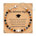 Evil Eye Fivefold Protection Bracelet | 5 Natural Crystals | Adjustable Wax Rope