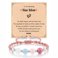 New Moon New Beginnings Bracelet | Moonstone Labradorite Black Obsidian | Crescent Moon Charm | New Chapter Gift