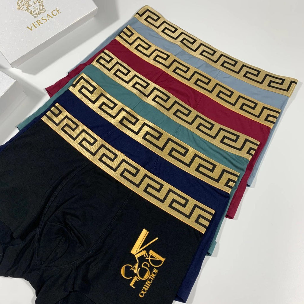 Versace Greek-Key Waistbands Men's Boxer Briefs - 3-Piece Box