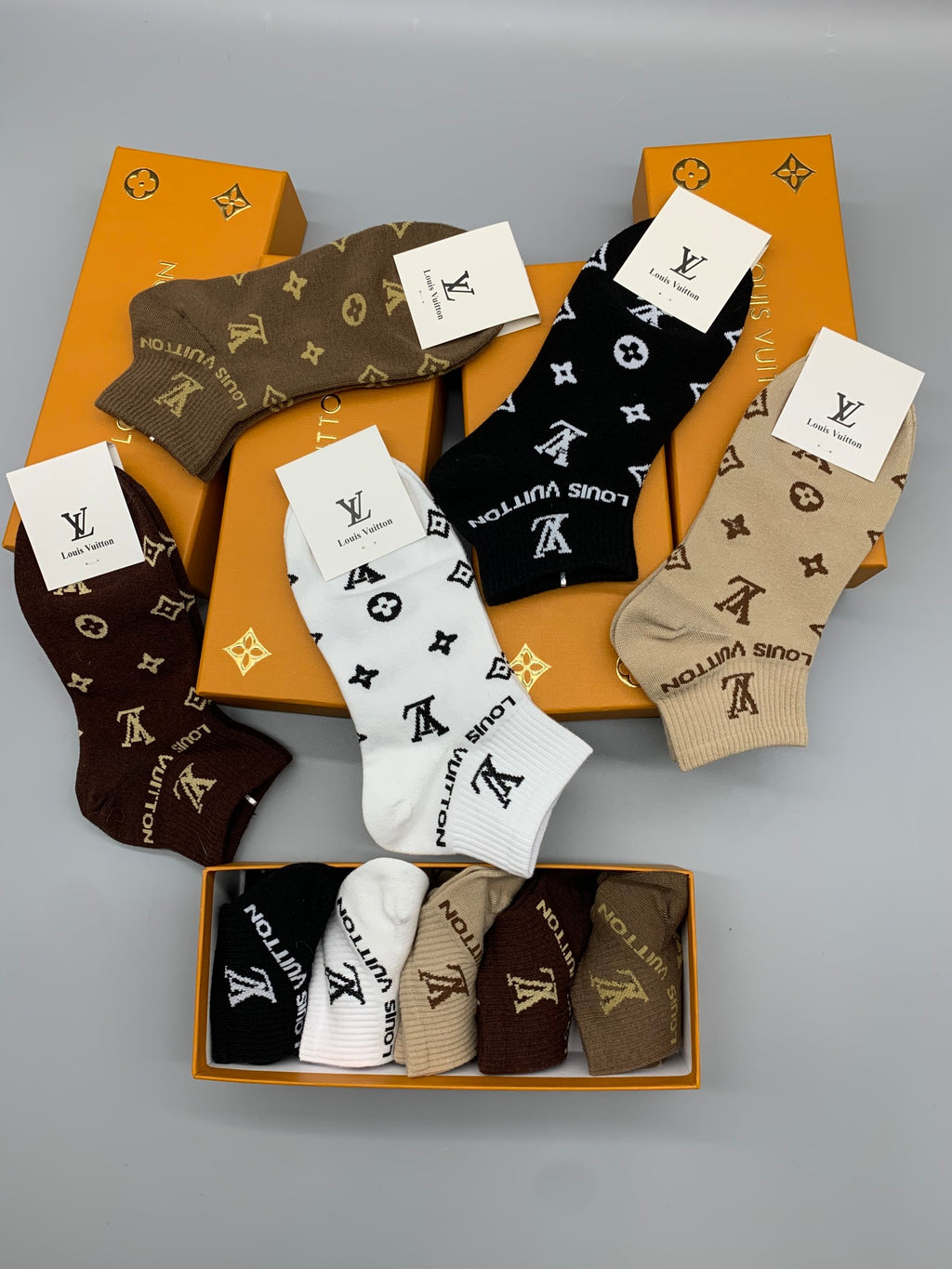 Louis Vuitton Short Socks - 5-Pair Pack