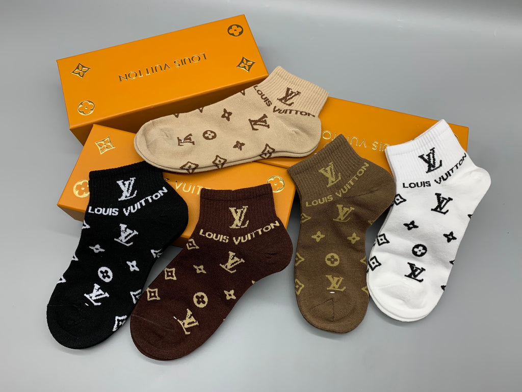 Louis Vuitton Short Socks - 5-Pair Pack
