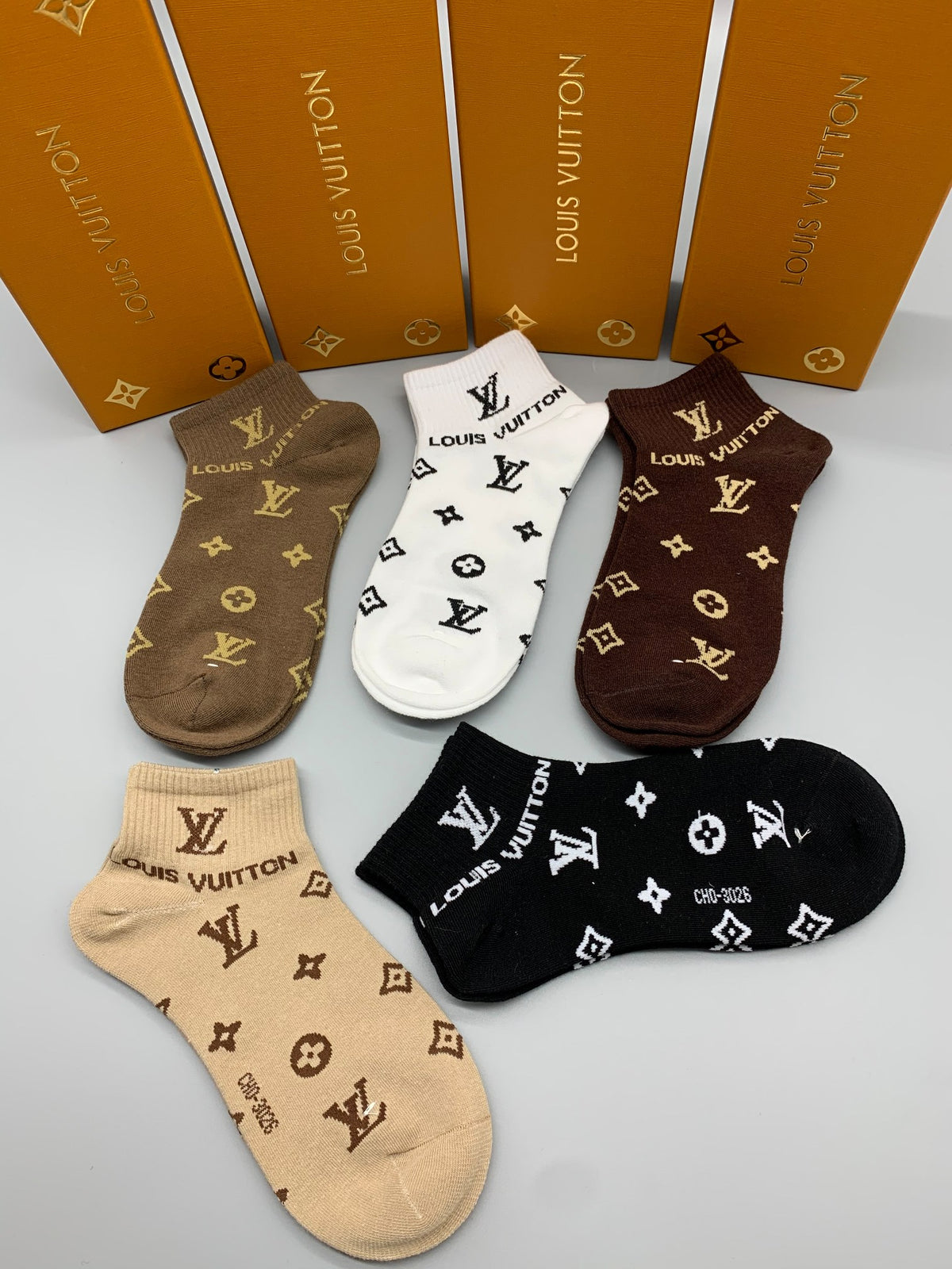 Louis Vuitton Short Socks - 5-Pair Pack