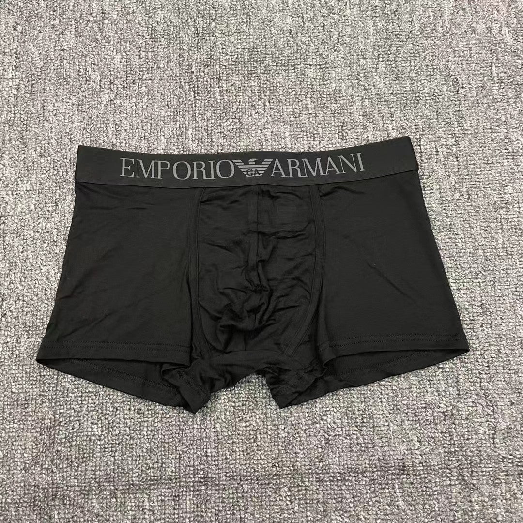 Emporio Armani Solid Logo-Waistband Modal Boxer Briefs - Box of 3