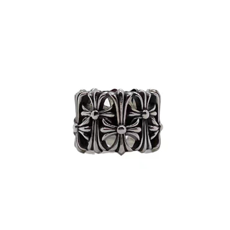 Gothic Cross Statement Ring in Antique Silver-Tone main product view