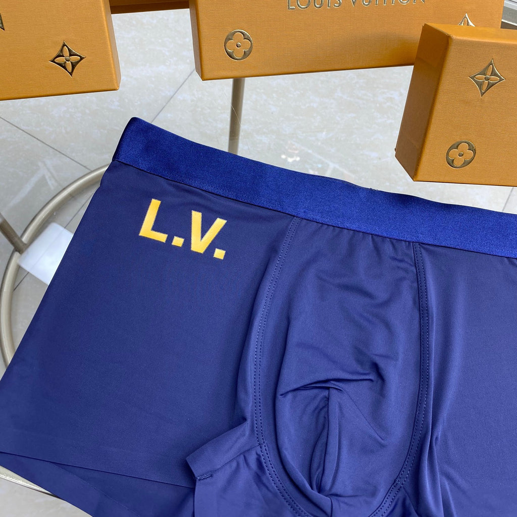 Louis Vuitton Visible Branded Waistband Or Emblem Details Men's Boxer Briefs - 3-Piece Box