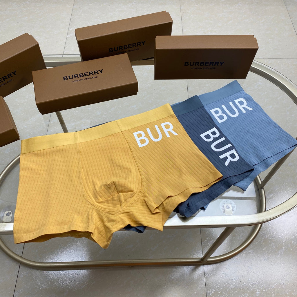Burberry Ribbed Men's Trunk Underwear - 3-Piece Box