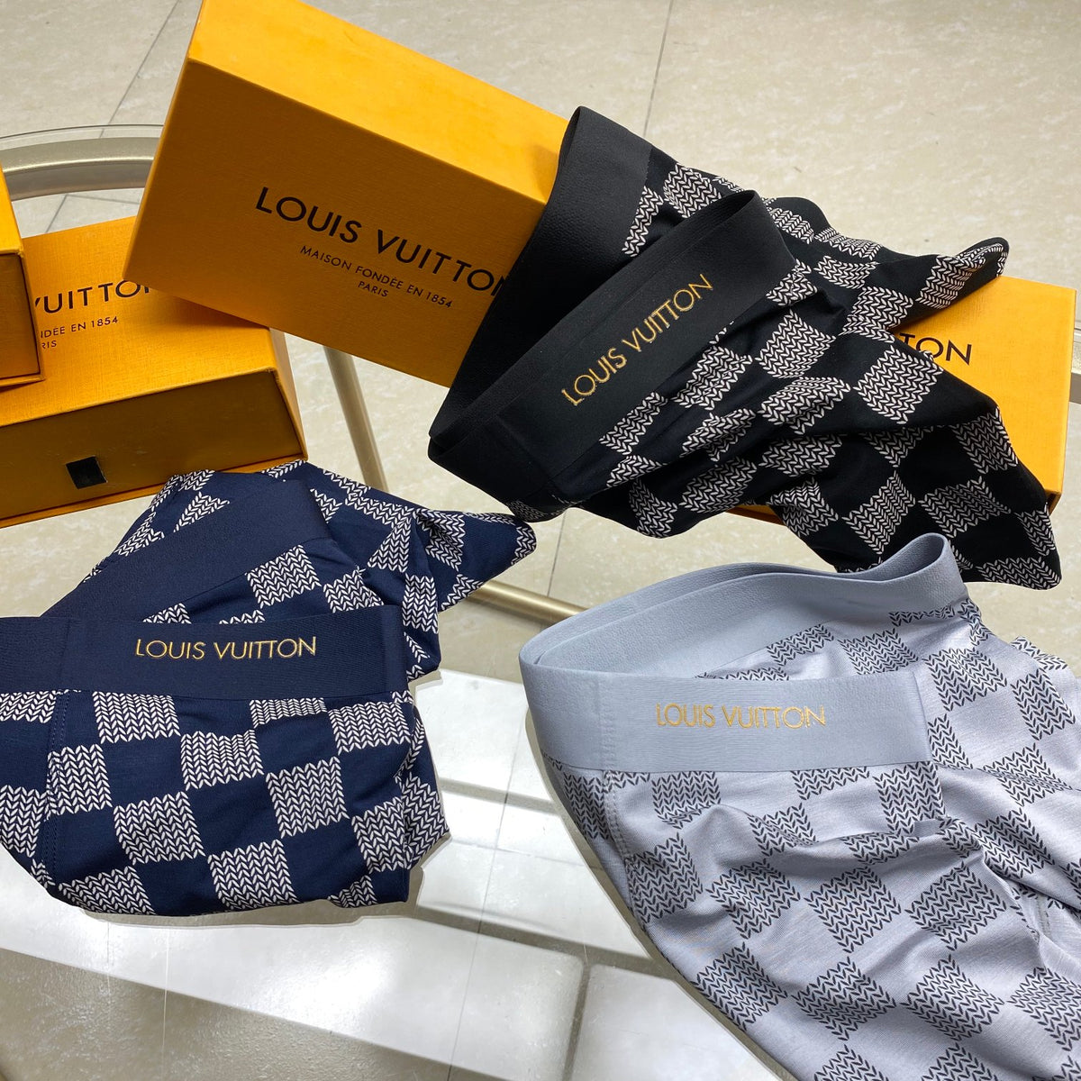 Louis Vuitton Modal Initial Details Men's Boxer Briefs - 3-Piece Box