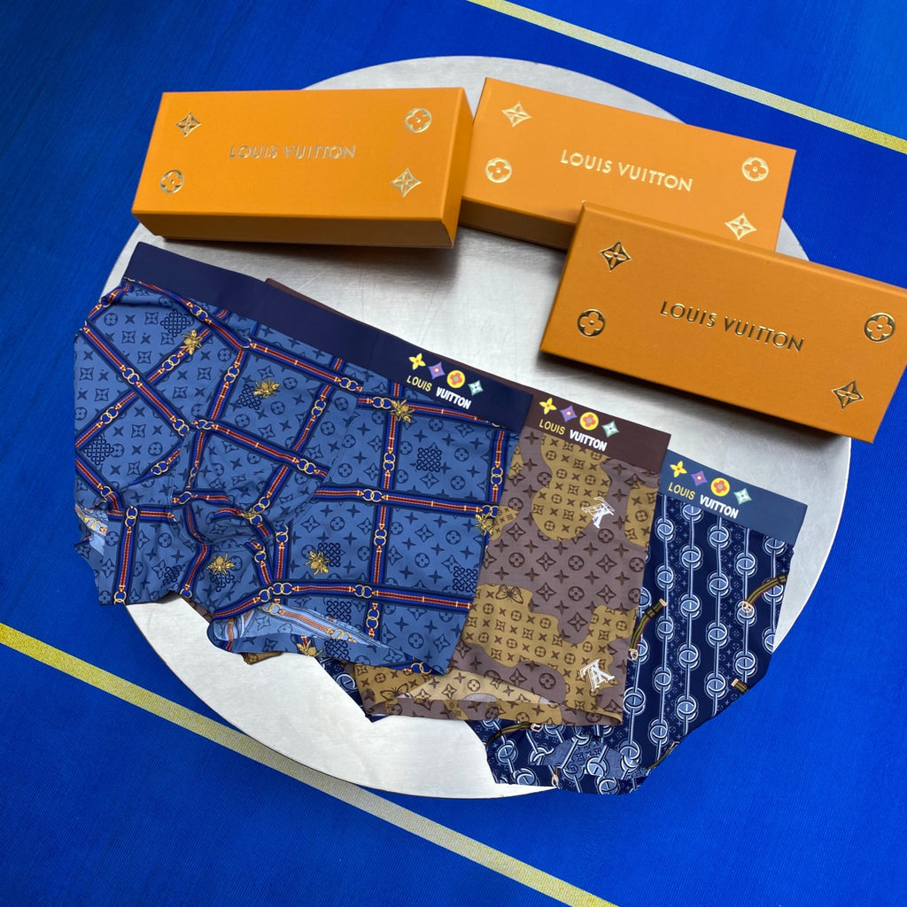 Louis Vuitton Ornate All-Over Prints Men's Boxer Briefs - 3-Piece Box