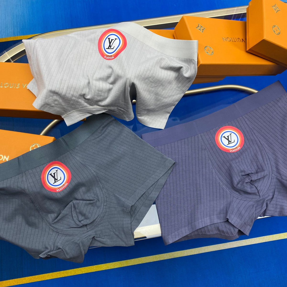 Louis Vuitton Cotton Men's Boxer Briefs - 3-Piece Box