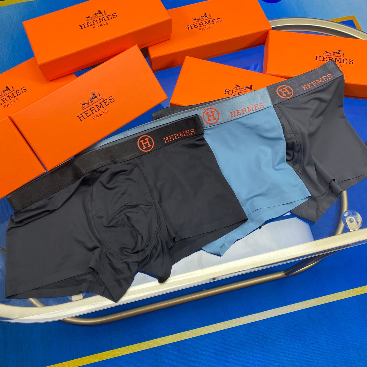 Ice-Silk Men's Boxer Briefs - 3-Piece Box