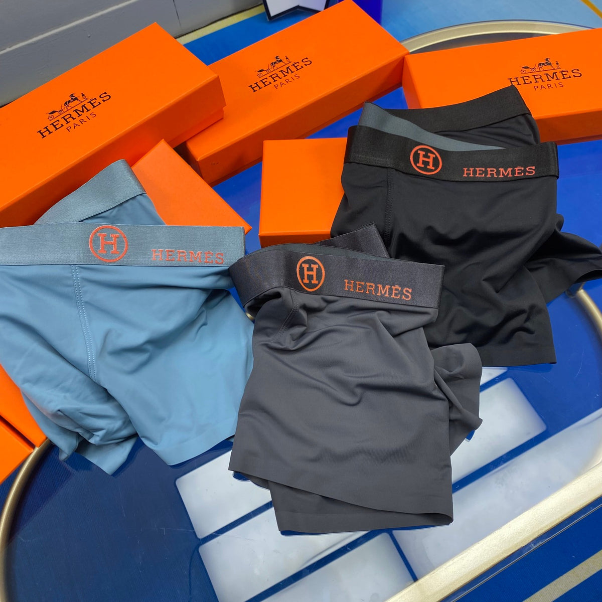 Ice-Silk Men's Boxer Briefs - 3-Piece Box