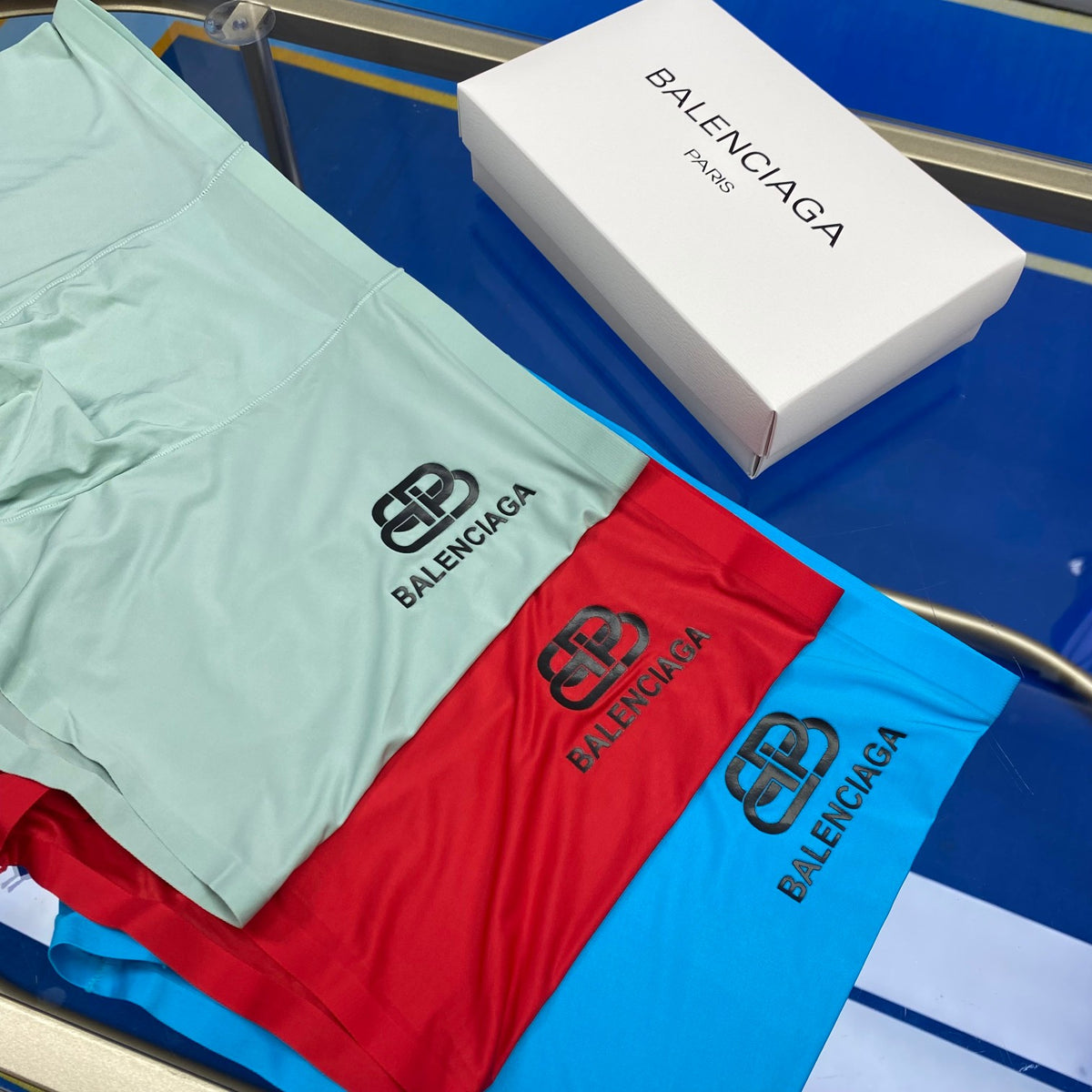 Balenciaga Ice-Silk Men's Boxer Briefs - 3-Piece Box
