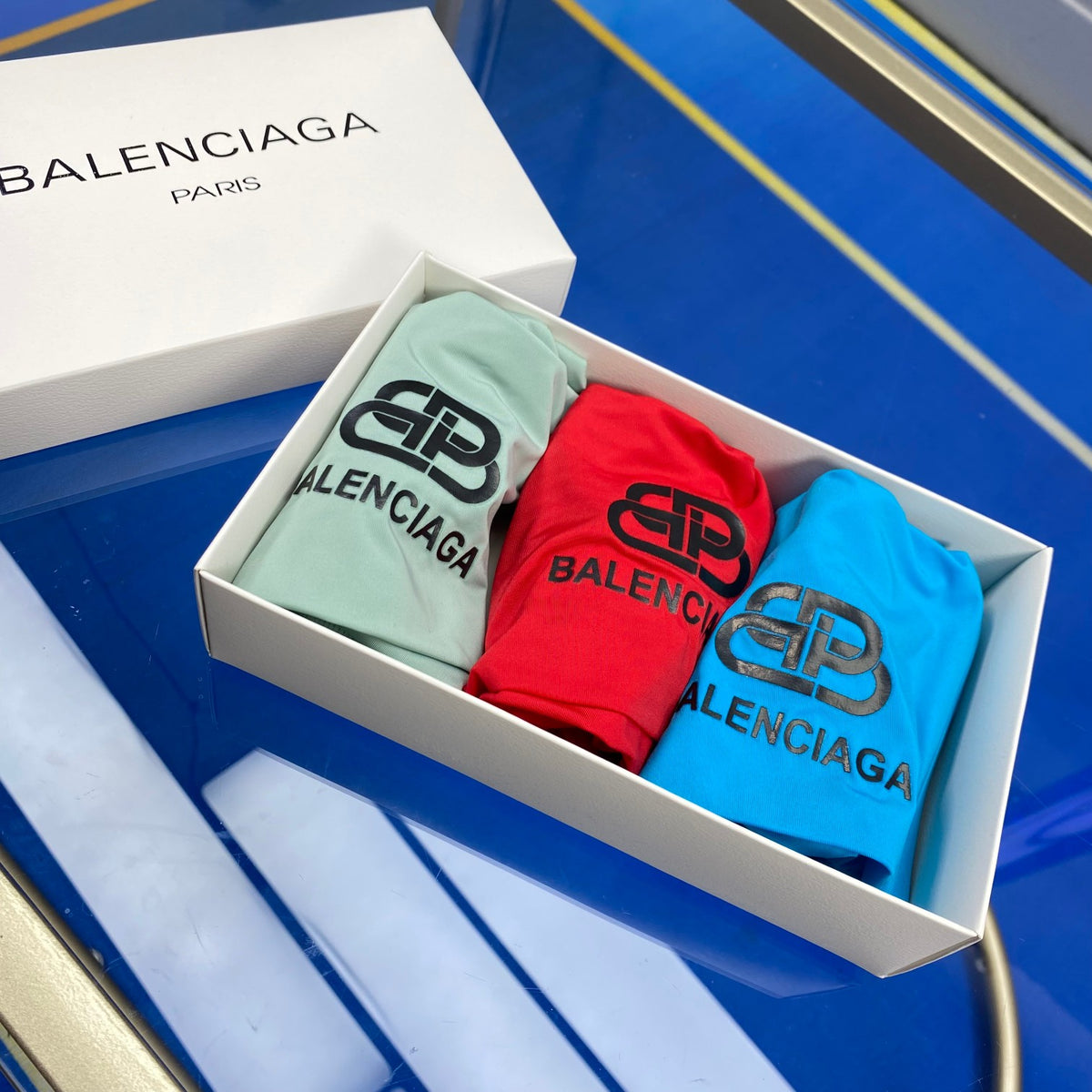 Balenciaga Ice-Silk Short Socks - 3-Pair Pack