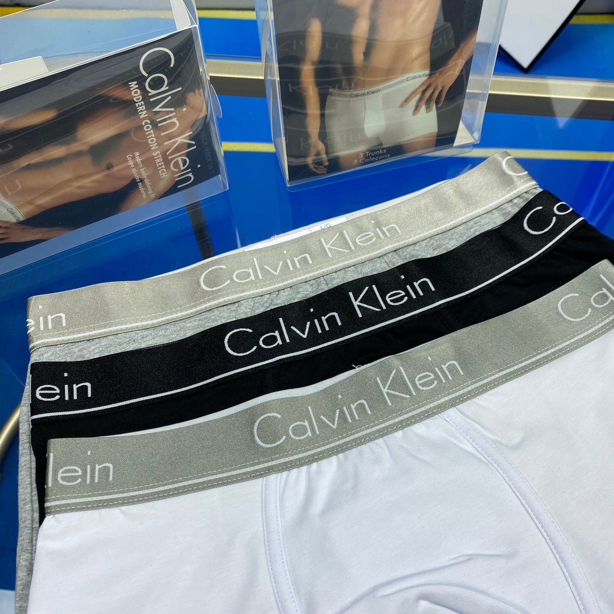 Calvin Klein Tonal Logo Waistbands Men's Boxer Briefs - 3-Piece Box