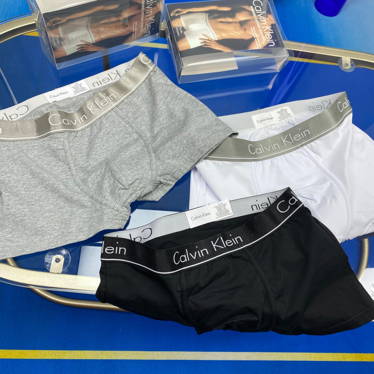 Calvin Klein Broad Logo Waistbands Men's Boxer Briefs - 3-Piece Box