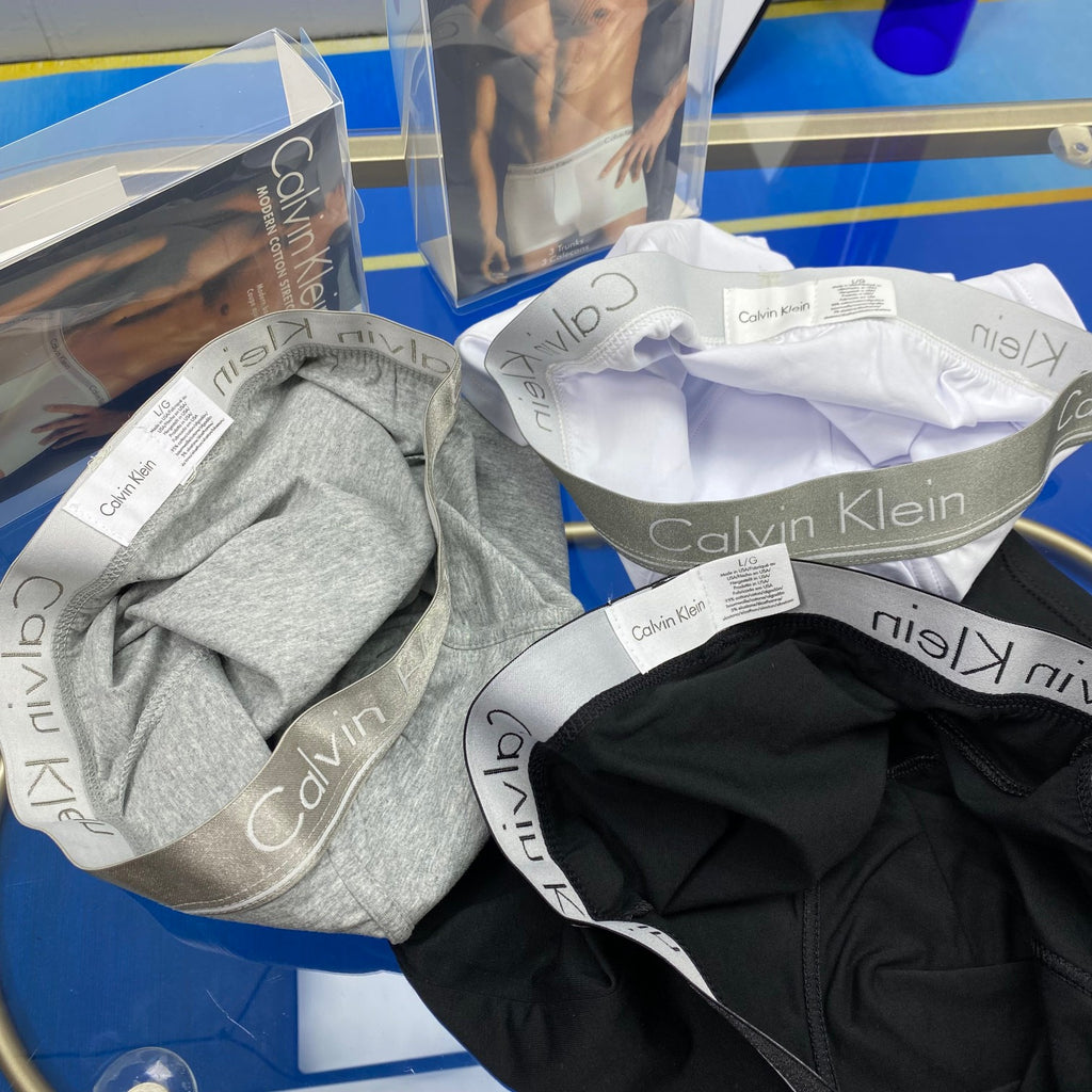Calvin Klein Cotton Tonal Logo Waistbands Men's Boxer Briefs - 3-Piece Box