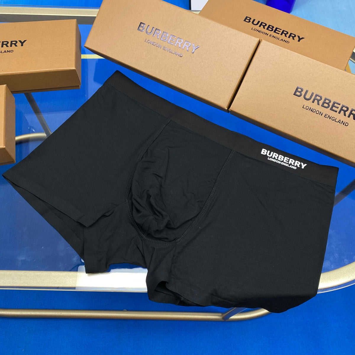 Burberry Clean Logo Waistbands Men's Boxer Briefs - 3-Piece Box