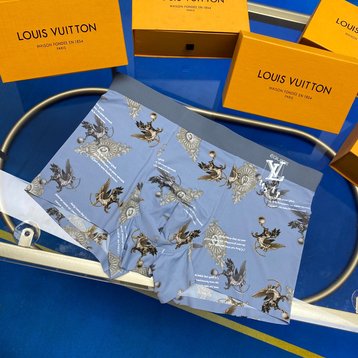 Louis Vuitton All-Over Animal And Monogram-Style Prints Men's Boxer Briefs - 3-Piece Box