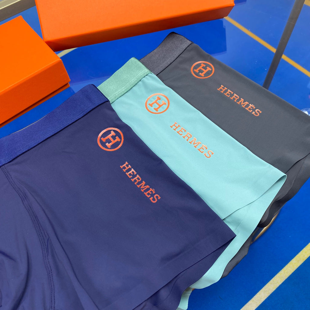 Hermes Ice-Silk Men's Boxer Briefs - 3-Piece Box