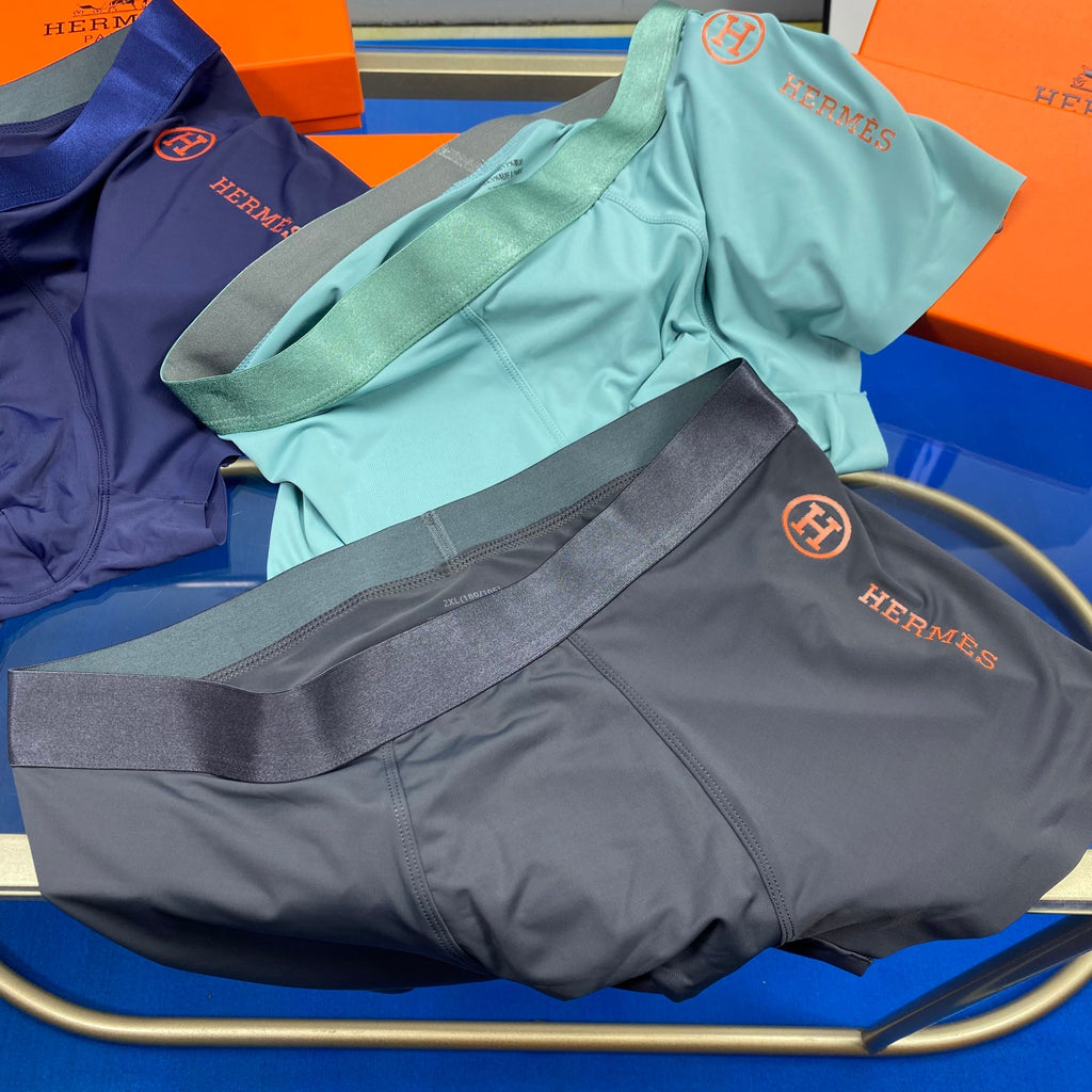 Hermes Ice-Silk Men's Boxer Briefs - 3-Piece Box