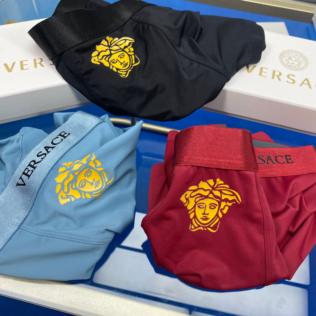 Versace Ice-Silk Men's Boxer Briefs - 3-Piece Box