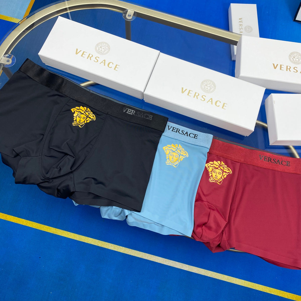 Versace Ice-Silk Men's Boxer Briefs - 3-Piece Box