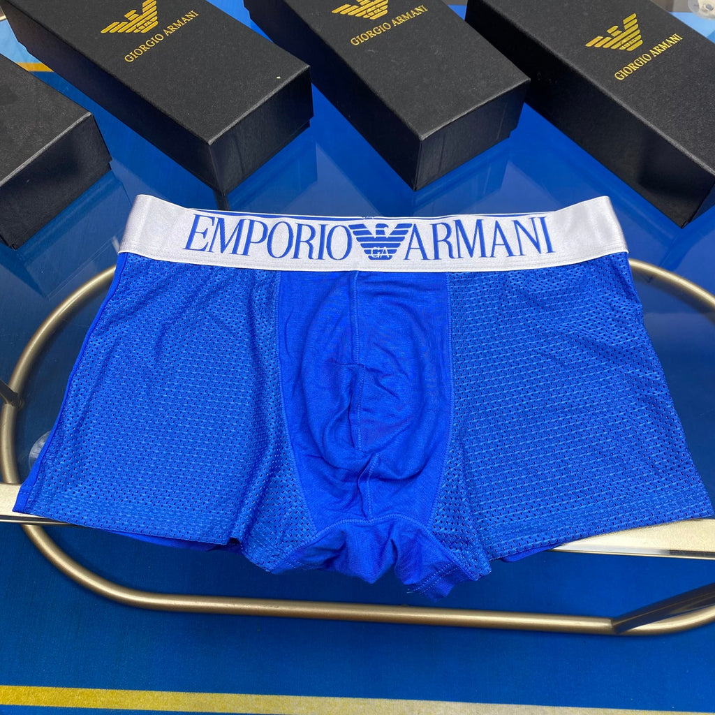 Armani Modal Oversized Contrast Waistbands Men's Boxer Briefs - 3-Piece Box