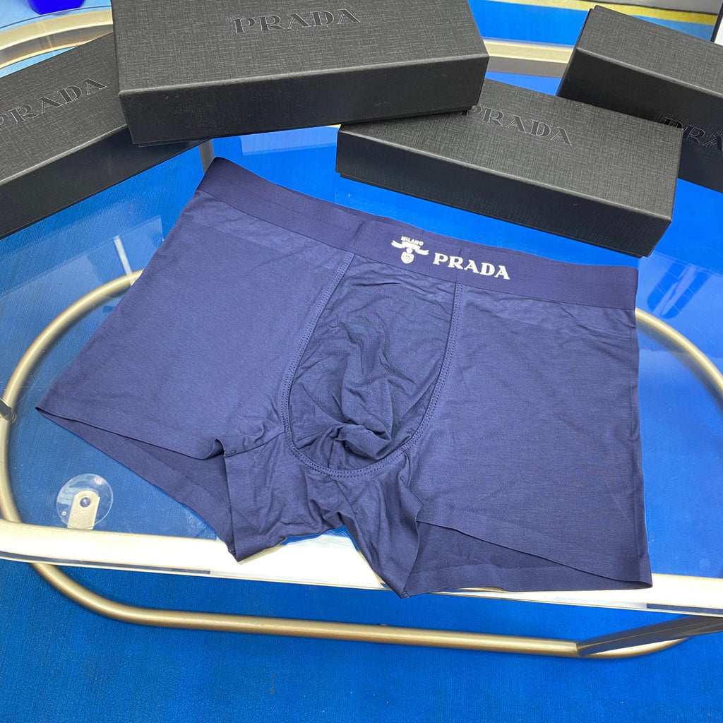 Prada Small Logo Details Men's Boxer Briefs - 3-Piece Box