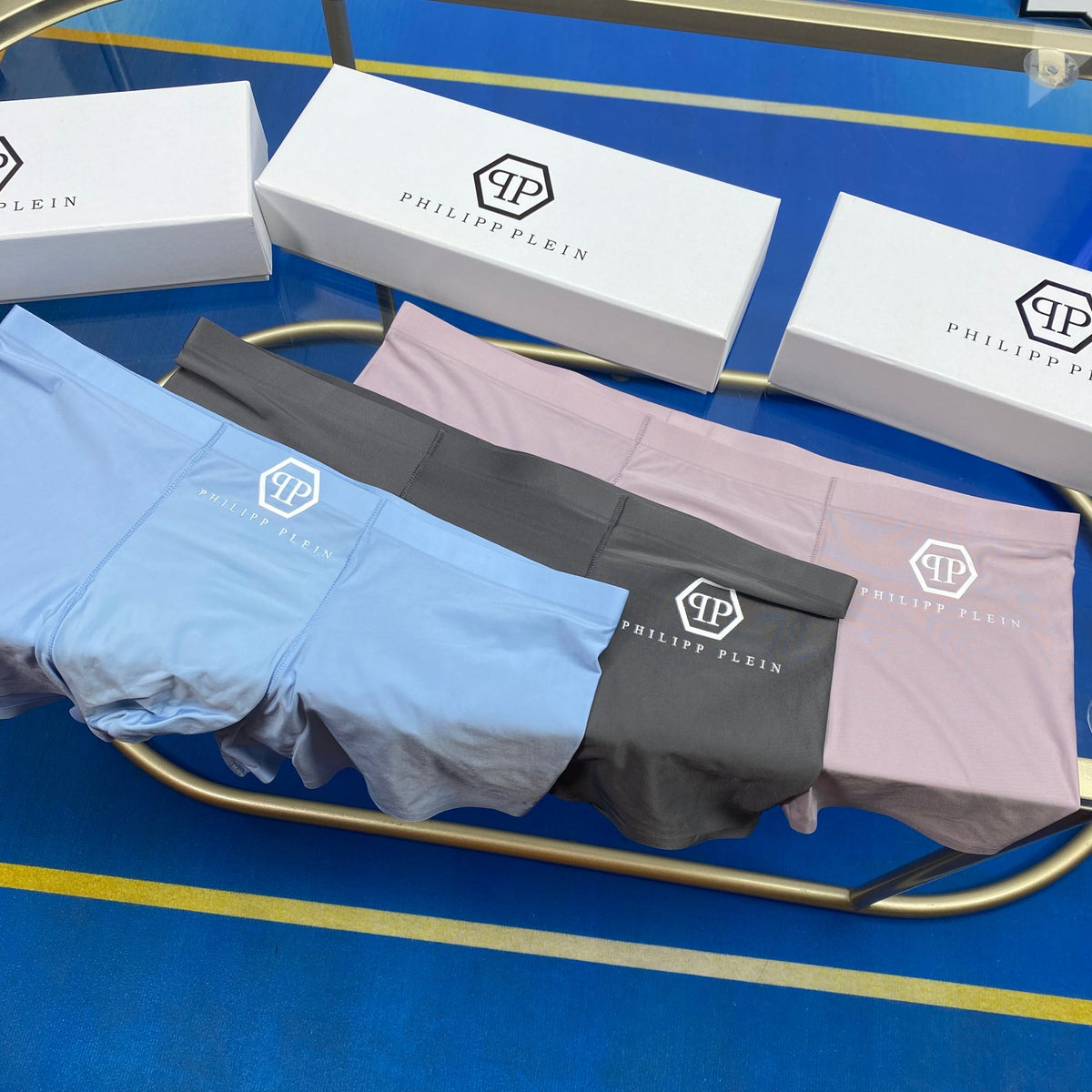 Philipp Plein Ice-Silk Men's Boxer Briefs - 3-Piece Box