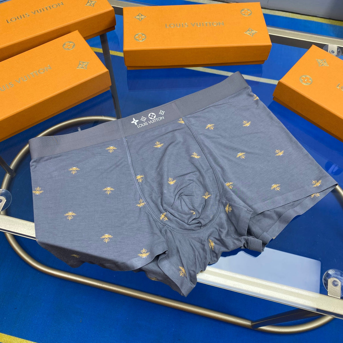 Louis Vuitton Modal Small Repeating Motifs Men's Boxer Briefs - 3-Piece Box