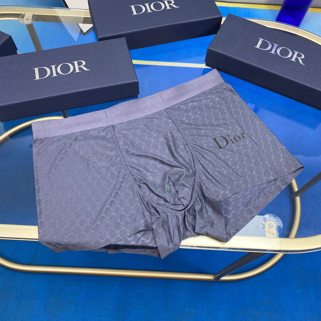 Dior Visible Waistband, Colour And Emblem Details Men's Boxer Briefs - 3-Piece Box