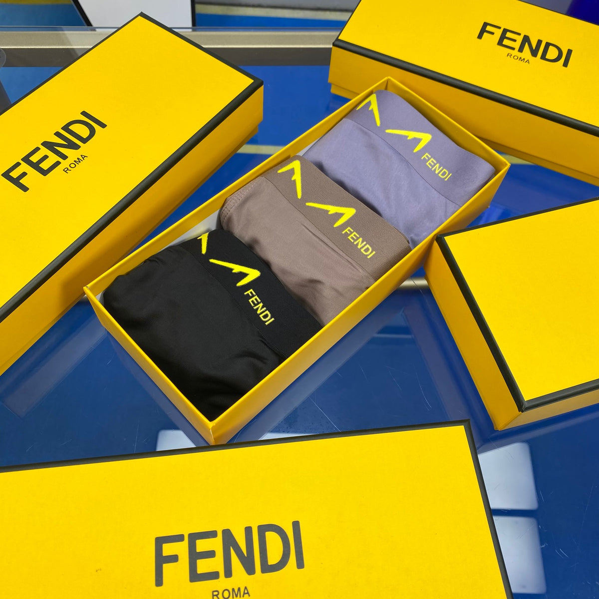 Fendi Ice-Silk Men's Boxer Briefs - 3-Piece Box