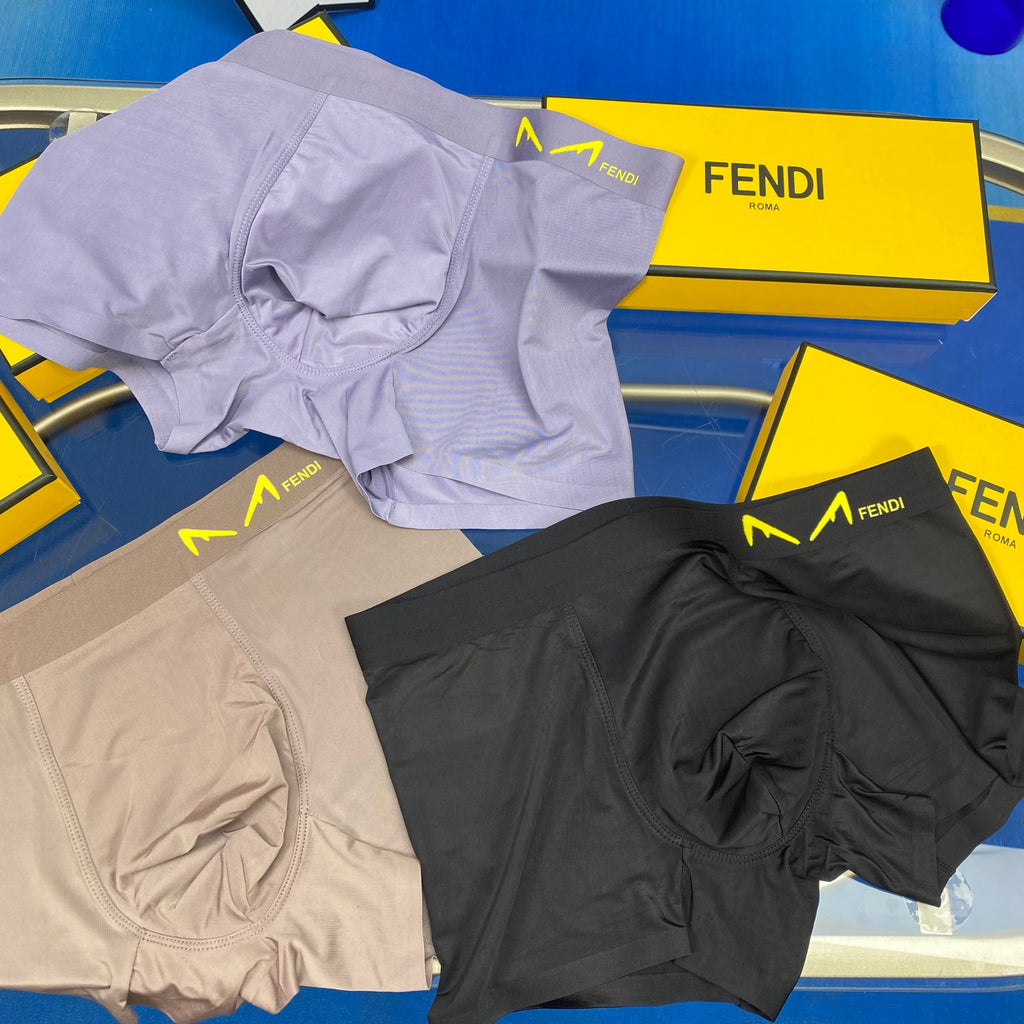 Fendi Ice-Silk Men's Boxer Briefs - 3-Piece Box