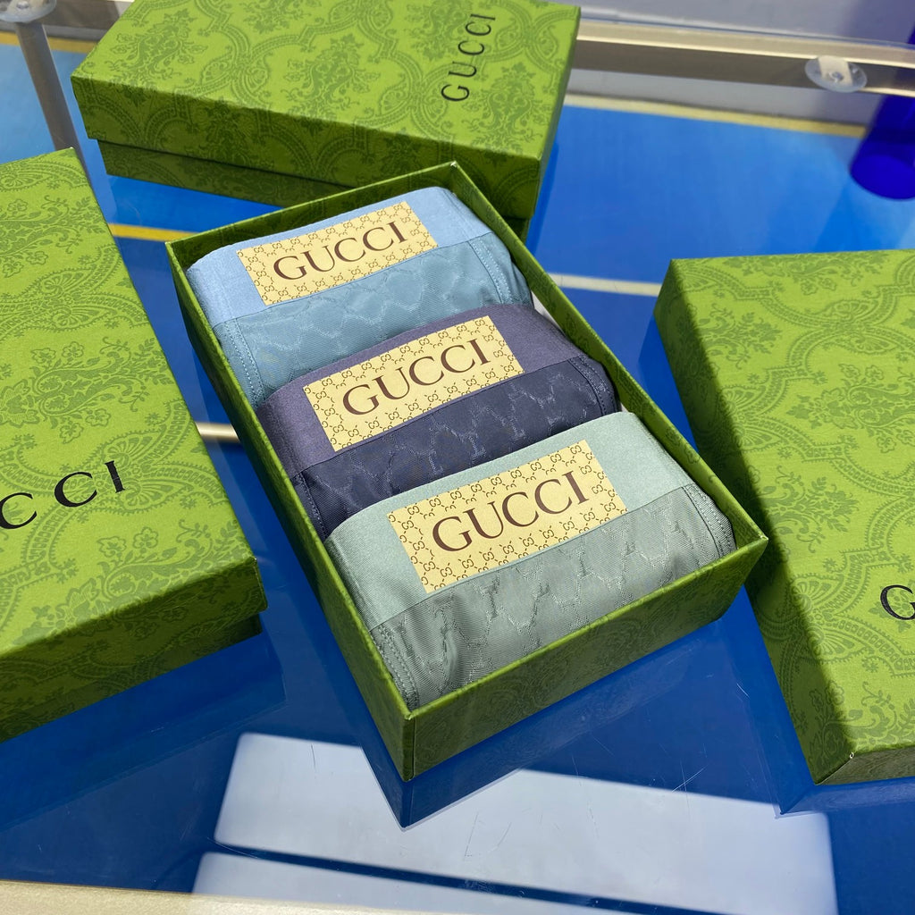 Gucci Ice-Silk Men's Boxer Briefs - 3-Piece Box