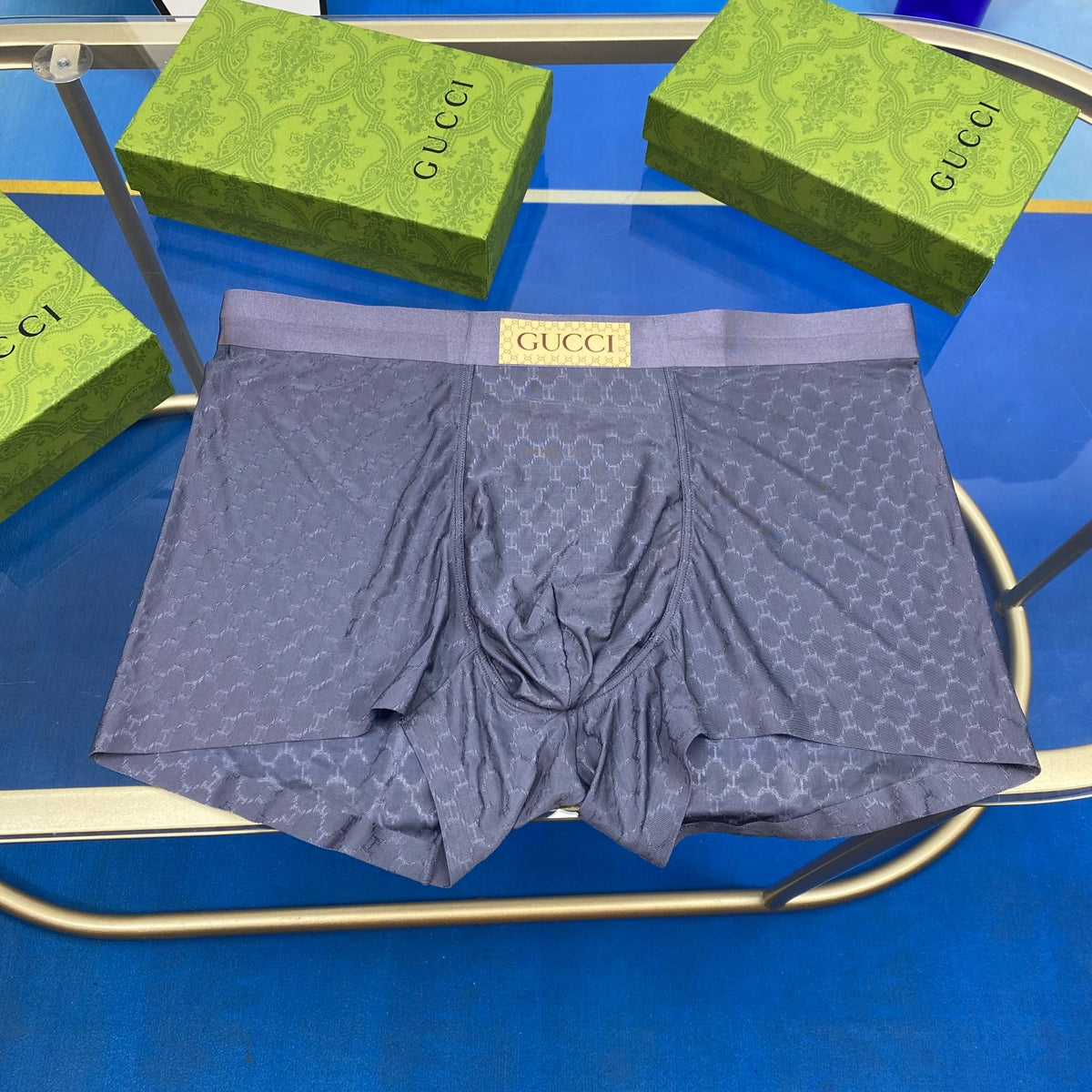 Gucci Visible Branded Waistband Or Emblem Details Men's Boxer Briefs - 3-Piece Box