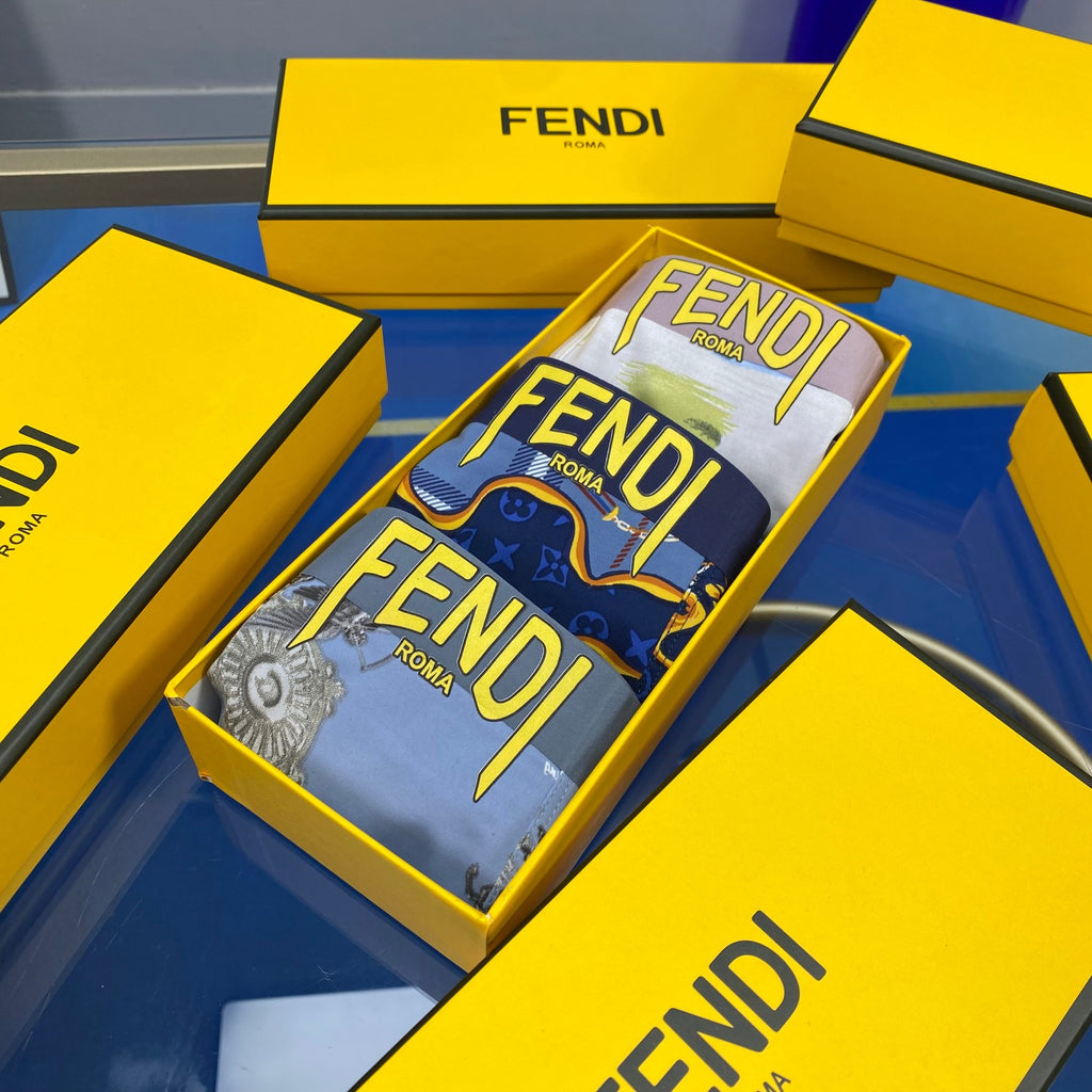 Fendi Ice-Silk Men's Boxer Briefs - 3-Piece Box