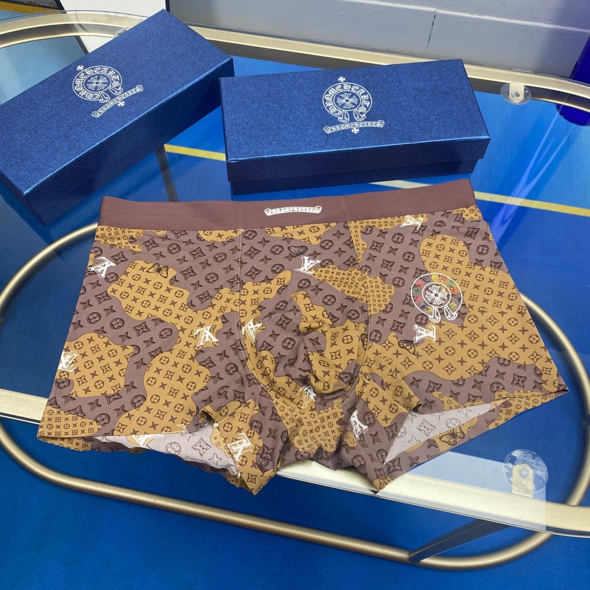 Chrome Hearts Cross-Inspired Graphics Men's Boxer Briefs - 3-Piece Box