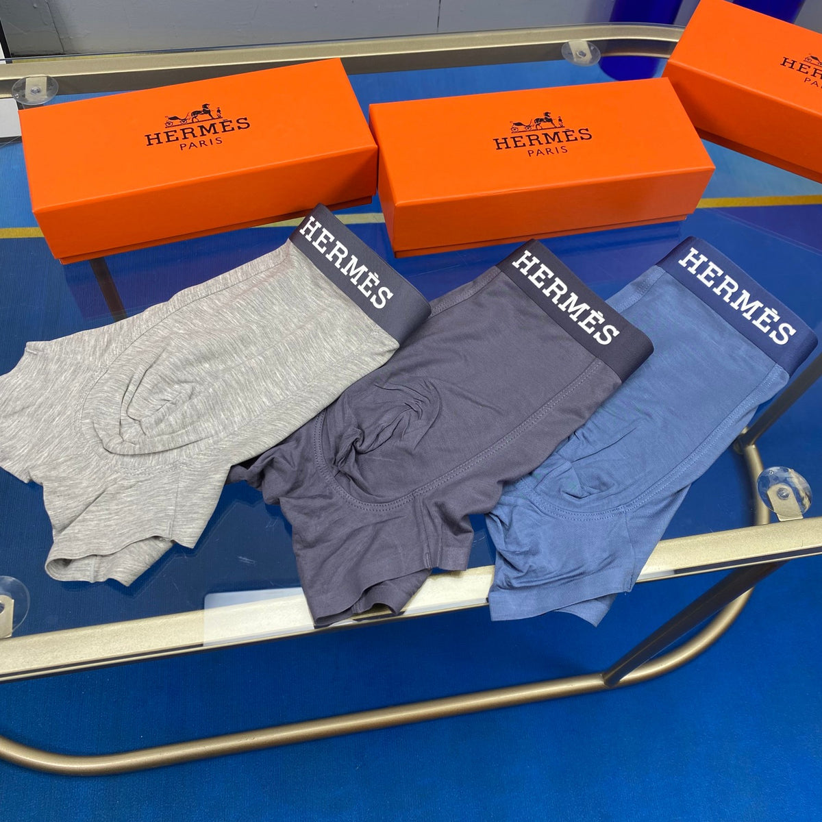Hermes Men's Boxer Briefs - 3-Piece Box